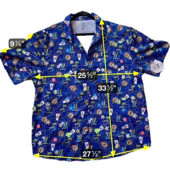 Buc-ees Beaver Hawaiian Tropical Camper Button Shirt‎ Sz 4X NWT Fits Like 3XL - Picture 5 of 9